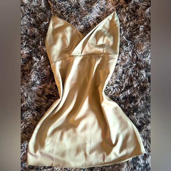 TopShop NWT Women’s Green Babydoll Satin Tunic Tank Top Size 2​ - Picture 4 of 8